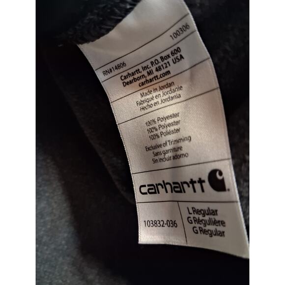 Carhartt Mens size Large Fleece Full Zip Gorpcore Utility Cozy Workwear Jacket - Picture 9 of 11